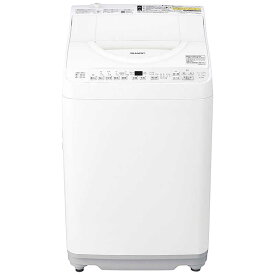 シャープ　SHARP　縦型洗濯乾燥機 洗濯6.5kg 乾燥3.5kg ヒーター乾燥 穴なし槽 ホワイト　ES-TX6K-W（標準設置無料）
