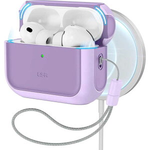 ESR�@Orbit AirPods Pro 3�P�[�X MagSafe�Ή� �����Ռ��z�� �J�o�[ �X�g���b�v�t�� ���x���_�[�@1C02000402-Lavender