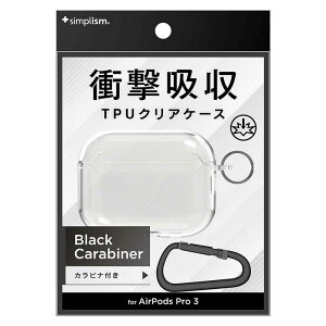 �g���j�e�B�@AirPods Pro 3�p�P�[�X �Ռ��z�� �N���ATPU�P�[�X �J���r�i�t�� �u���b�N�@TR-APP25-TCC-CLBK