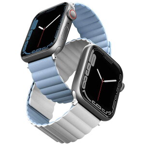 KENZAN�@REVIX REVERSIBLE MAGNETIC APPLE WATCH STRAP 414038MM ARCTIC�@UNIQ41MMREVWHTBLU
