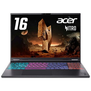 ACER GCT[@Q[~Om[gp\R Nitro [ RTX5070Ti / 16^ / Win11 Home / Ryzen AI 7 / 16GB / SSD1TB / pŃL[{[h ]@AN16S-61-A76Z57T/E
