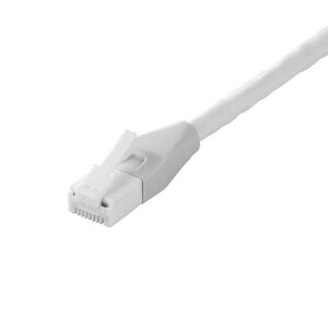 BUFFALO�@�c���̐܂�Ȃ�LAN�P�[�u�� �J�e�S���[6a �X�g���[�g �X�^���_�[�h�^�C�v 10m �z���C�g�@BSLS6ANU100WH