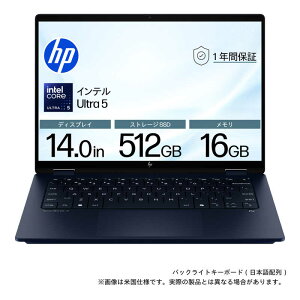 HP�@OmniBook X Flip 14 �m14�^ / Win11 Home / intel Core Ultra 5 / ������16GB / SSD512GB�n �~�b�h�i�C�g�u���[�@B9DW9PA-AAEE