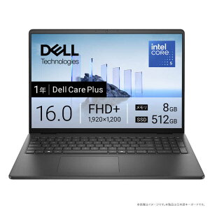 DELL�@�f���@�m�[�g�p�\�R�� Dell 16 [ 16�^ / Win11 Home / Core 5 / ������8GB / SSD512GB ] �J�[�{���u���b�N�@ND46-FWBC