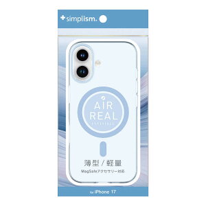 �g���j�e�B�@iPhone 17 �mAIR-REAL INVISIBLE�n MagSafe�Ή� ���^�y�ʃn�[�h�P�[�X �N���A�u���[×�u���[�����O�@TR-IP25M2-ARPMS-CMBL