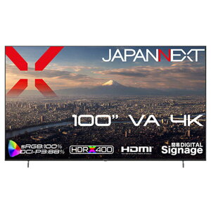 JAPANNEXT�@(2�N�ۏ�) 100�C���`VA�p�l��4K��^�t�����j�^�[ HDMI �r�f�I/�������� USB�������Đ��Ή� �����R������ �m���C�h / 60Hz�n�@JN-V100U-M�i���͂��̂݁j