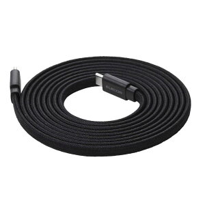 �G���R���@ELECOM�@USB-C �P�[�u�� PD60W USB Type-C to Type-C 2m �}���[�d ���^�t���b�g �i�C�������b�V�� �u���b�N�@MPA-CCTMGF20BK
