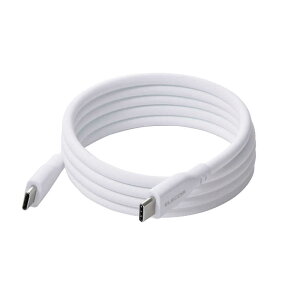 �G���R���@ELECOM�@USB-C �P�[�u�� PD60W USB Type-C to Type-C 1m �}���[�d �V���R�� �_�炩�����܂�ɂ��� �z���C�g�@MPA-CCTMGS10WH
