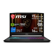 MSI　ゲーミングノートパソコン [ RTX 5060 / 15.6型 / Win11 Home / Core i7 / 16GB / 1TB ] ブラック　…
