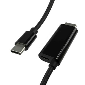�I�Y�}�@USB-C �� HDMI�{USB-C���X(���d�p PD45W�Ή�)�P�[�u�� �m�f�� / 2.0m / 4K�n �X�}�z/�Q�[��(Switch2�Ή�)�p �u���b�N�@CDC-AV200K