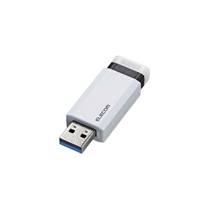 �G���R���@ELECOM�@USB������ 256GB �m�b�N�� �L���b�v���X USB-A USB3.2 Gen1 �p�X���[�h/AES�Í��� Windows Mac�Ή� �z���C�g�@MF-PKU3256GWH