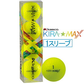 キャスコ　ゴルフボール KIRA MAX (キラマックス) ［4球(1スリーブ)］ イエロー　KIRAMAX