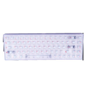 EVERGLIDE�@�Q�[�~���O�L�[�{�[�h(���s�b�h�g���K�[�Ή�) AE68 Pro Transparent(�p��z��) �m�L���n �z���C�g�@EV-AE68P-WH-TP