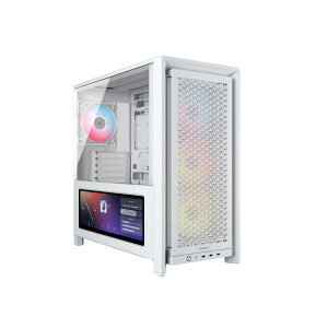 �R���Z�A�@CORSAIR�@FRAME 4000D LCD RS ARGB Premium Mid-TowerWhite�@CC-9011327-WW