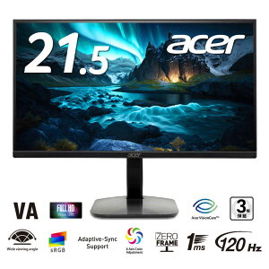 ACER �G�C�T�[�@VA�p�l������ �t���f�B�X�v���C �m21.5�^ / �t��HD(1920×1080) / ���C�h / 120Hz�n�@KA222QJ0bmix
