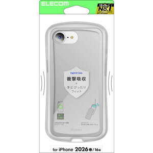 �G���R���@ELECOM�@iPhone 17e Grippy �I�[���N���A ���^���X�e�b�J�[�t�N���A�@PM-A26SGRPACR