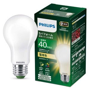 �t�B���b�v�X�@PHILIPS�@S�p�t�H�[�� ���ȃG�l LED�d�� �d���F ������Ή� E26 ��ʓd���` 40W���� �����F 1�� �S�����^�C�v�@SPFD40Y