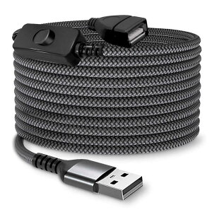 ���{�g���X�g�e�N�m���W�[�@USB�d�������P�[�u�� 10m ON/OFF�X�C�b�`���� �m�[�d��p�n �mType-A�I�X�n �u���b�N�@USBEXC-100