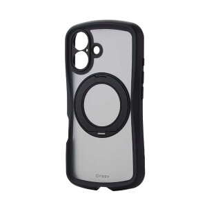 �G���R���@ELECOM�@iPhone 17 �P�[�X �n�C�u���b�h �J�o�[ �Ռ��z�� MAGKEEP ���͋z�����C�����X�[�d�Ή� ��]���X�^���h�t Grippy �u���b�N�@PM-A25AGRSTKMBK