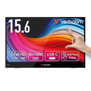 VERBATIMJAPAN�@�|�[�^�u���^�b�`���j�^�[ �m15.6�^ / �t��HD(1920×1080) / 60Hz�n �u���b�N�@PMLT15V1