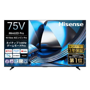 �n�C�Z���X�@�t���e���r �m75V�^ / Bluetooth�Ή� / 4K�Ή� / BS�ECS 4K�`���[�i�[���� / YouTube�Ή��n�@75U7S�i�W���ݒu�����j