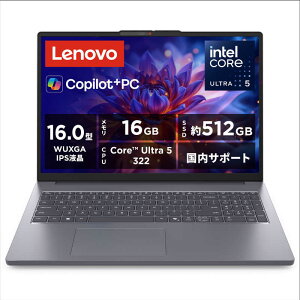�y2026�N04��24�������\��z���m�{�W���p���@Lenovo�@IdeaPad Slim3i Gen11 �m16.0�^ / Win11 Home / intel Core Ultra 5/�������F16GB/SSD�F512GB�n ���i�O���[�@83US0008JP