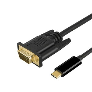 YOUZIPPER�@Type-C - VGA�ϊ��P�[�u�� / 1080P-60Hz�Ή� / ����1.8m�@HDX-CVGA18