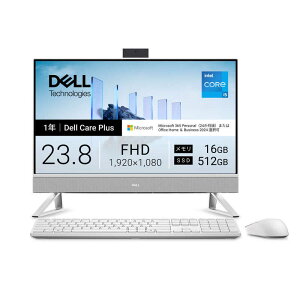 DELL�@�f���@�I�[���C������ EC24250 �m23.8�^ / Win11 Home / intel Core i5 / �������F16GB / SSD�F512GB �n �p�[���z���C�g�@AD47-GHM3WC
