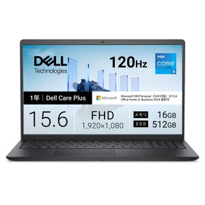 DELL�@�f���@DC15250 �m15.6�^ / Win11 Home / intel Core i5 / ������16GB / SSD512GB / Microsoft 365 Personal�n �J�[�{���u���b�N�@ND55-GNM3BC