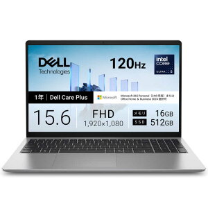 DELL�@�f���@�m�[�g�p�\�R�� [ 15.6�^ / Win11 Home / Core Ultra 5 / ������16GB / SSD512GB / M365 (24����) ] �v���`�i�V���o�[�@ND65-GNM3SC