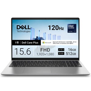 DELL�@�f���@�m�[�g�p�\�R�� [ 15.6�^ / Win11 Home / Core Ultra 7 / ������16GB / SSD512GB / M365 (24����) ] �v���`�i�V���o�[�@ND85-GNM3SC