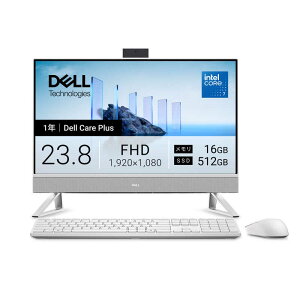 DELL�@�f���@�f�X�N�g�b�v�p�\�R�� [ 23.8�^ / Win11 Home / Core 7 / ������16GB / SSD512GB ] �p�[���z���C�g�@AD67-GHWC