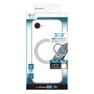 �g���j�e�B�@iPhone 17e / 16e �mTurtle Solid MagStand�n �������݌v MagSafe�Ή� �����O�X�^���h�t���n�C�u���b�h�N���A�P�[�X�@TR-IP26S-TTSLMSS-CSV
