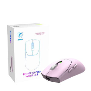 MSI�@FORGE GM340 W VIOLET �m���w�� / �L��/����(���C�����X) / 6�{�^�� / Bluetooth�EUSB�n�@FORGEGM340WVIOLET