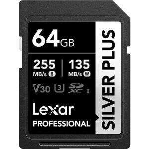 �y2026�N05��15�������\��zLEXAR�@SDXC�J�[�h Professional SILVER PLUS�V���[�Y V30 UHS-I U3 �Ǐo���x �ő�255MB/s �m64GB�n�@LSDSIPL064G-BNNPJ