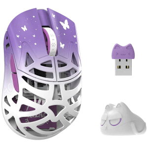 KIBU�@�Q�[�~���O�}�E�X Beast Miao �m���w�� / �L��/����(���C�����X) / 5�{�^�� / USB�n White��Purple�@WL-BMIAO-WP-O