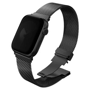KENZAN�@UNIQ DANTE PRO APPLE WATCH SELF-ADJUSTABLE MESH STEEL BAND �o���h 42/41/40MM - GRAPHITE BLACK�@UNIQ-42MM-DANPGBLK