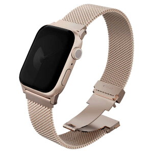 KENZAN�@UNIQ DANTE PRO APPLE WATCH SELF-ADJUSTABLE MESH STEEL BAND �o���h 49/46/45/44MM - METALLIC ROSE�@UNIQ-49MM-DANPMRSE