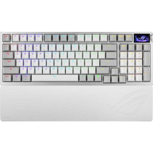 ASUS �G�C�X�[�X�@�Q�[�~���O�L�[�{�[�h (96�� ���C�X�C�b�` �g���C���[�h OLED�\�� 8KHz) [�L���E���C�����X]�@ROG/AZOTH/96/HFX2/WH