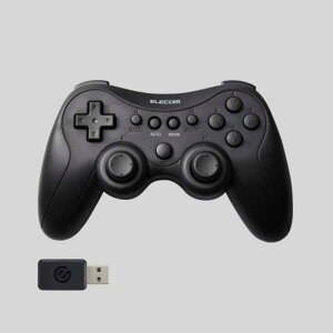�G���R���@ELECOM�@�Q�[���p�b�h PC�p ���C�����X 2.4GHz Windows11/10�Ή� XInput DirectInput �A�� �u���b�N �m13�{�^���n�@JC-GP40SBK