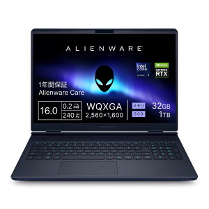 DELL�@�f���@�Q�[�~���O�m�[�g�p�\�R�� Alienware 16X Aurora [ 16�^ / Win11 Home / Core Ultra 9 / 32GB / 1TB ] �C���^�[�X�e���[ �C���f�B�S�@NAA96-GNC