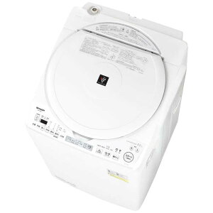 �V���[�v�@SHARP�@�c�^���󊣑��@ ����8.0kg ����4.5kg �q�[�^�[����(�r�C�^�C�v) �v���Y�}�N���X�^�[ ���Ȃ��� �z���C�g�n�@ES-TX8L-W�i�W���ݒu�����j