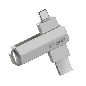 SUNEAST�@�O�t��SSD �X�e�B�b�N�^ Revolve R5 �V���[�Y 1TB USB 3.2(Gen 2)USB Type C/USB-A���Ή� ��]���J�o�[ �V���o�[ �m�|�[�^�u���^�n�@SE-PS0001T2LO1SF