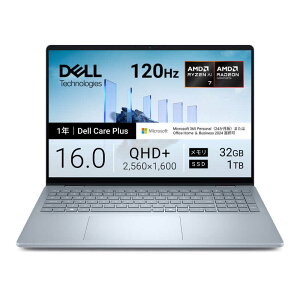 DELL�@�f���@�m�[�g�p�\�R�� Dell 16 Plus DB16255 [ Copilot+ PC / Win11 Home / Ryzen AI 7 / Office�I���\ ] �A�C�X�u���[�@NCL76-FWM3C