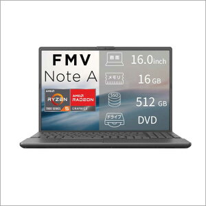 �x�m�ʁ@FUJITSU�@�m�[�g�p�\�R�� FMV Note A [ 16�^ / Win11 Home / Ryzen 5 / ������16GB / SSD512GB / Office�I���\ ] �u���C�g�u���b�N�@FMVA53L2BA