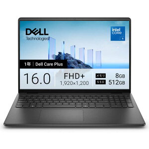 DELL�@�f���@�m�[�g�p�\�R�� Dell 16 DC16250 [ 16�^ / Win11 Home / Core 5 / 8GB / 512GB ] �J�[�{���u���b�N�@ND46-GNBC