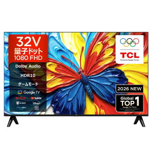TCL�@�ʎq�h�b�g �t���e���r S5L 32V�^ �t���n�C�r�W���� YouTube�Ή� Bluetooth�Ή��@32S5L