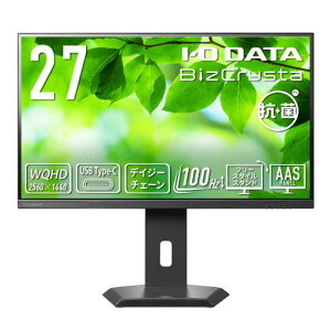 IO�f�[�^�@PC���j�^�[ �f�C�W�[�`�F�[���ڑ��Ή���65W���d 5�N�ۏ؁uBizCrysta�v�R�ۃ��f���m27�^ /WQHD(2560×1440) /���C�h�n �u���b�N�@LCDCQ271SAFAG