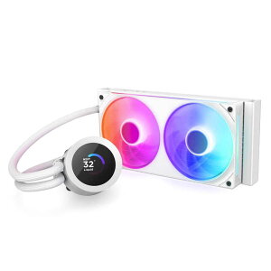 NZXT�@����CPU�N�[���[ 120mm�t�@��x2 �mLGA1851/1700/1200/115X�EAM5/AM4�n KRAKEN PLUS RGB 240 �z���C�g�@RL-KR240-W2