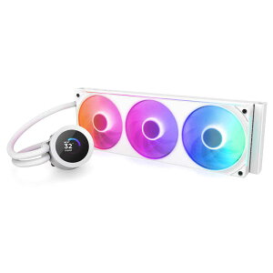 NZXT�@����CPU�N�[���[ 120mm�t�@��x3 �mLGA1851/1700/1200/115X�EAM5/AM4�n KRAKEN PLUS RGB 360 �z���C�g�@RL-KR360-W2